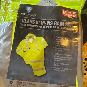 Hi-Vis Rain Suit - westchedter medium heavy duty